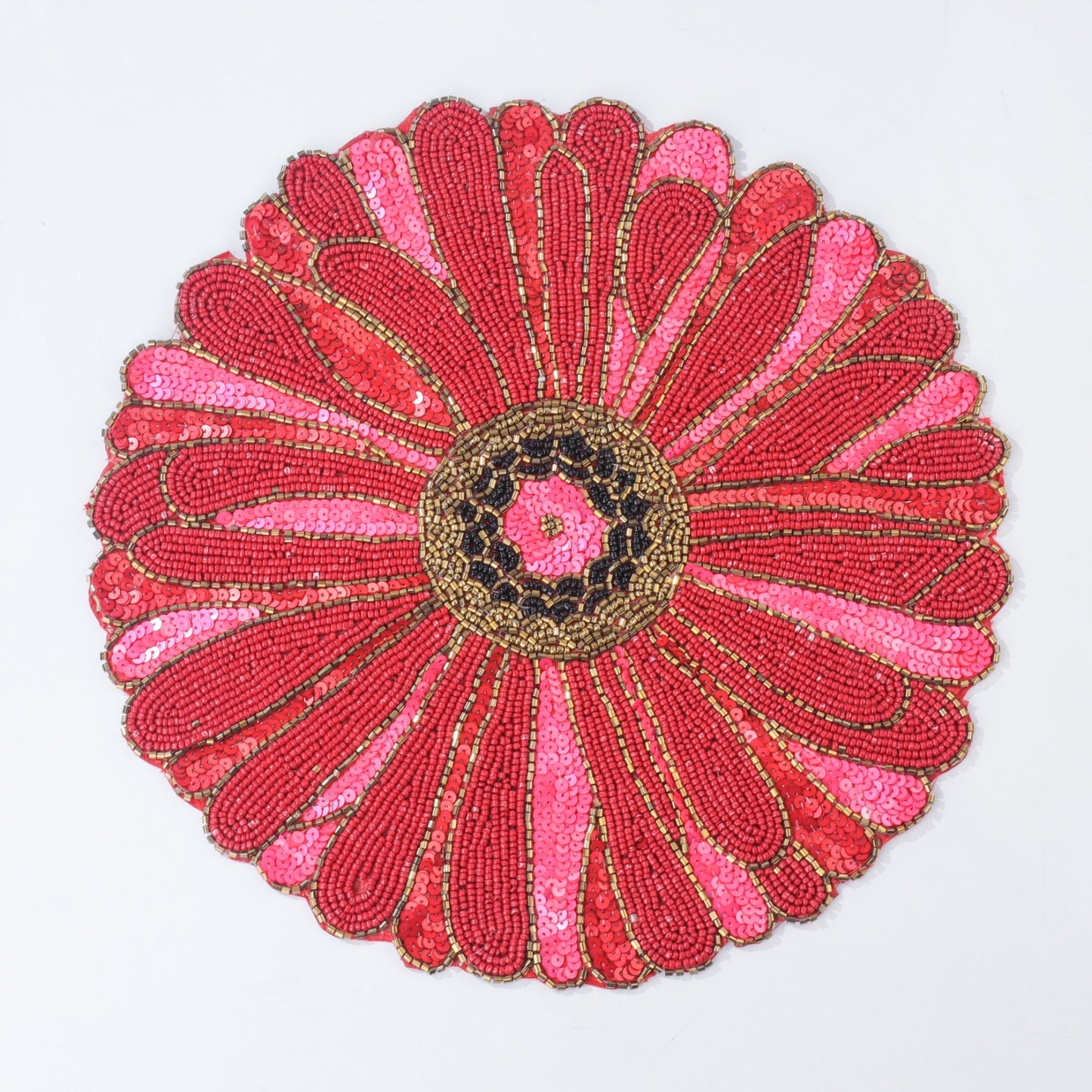 Elegant Woven Pink Round Table Mat