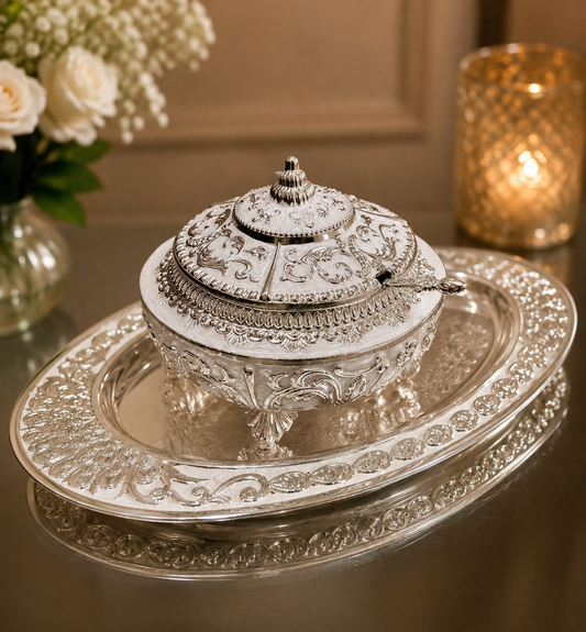Heritage Mukhwas/Dryfruit Set - White