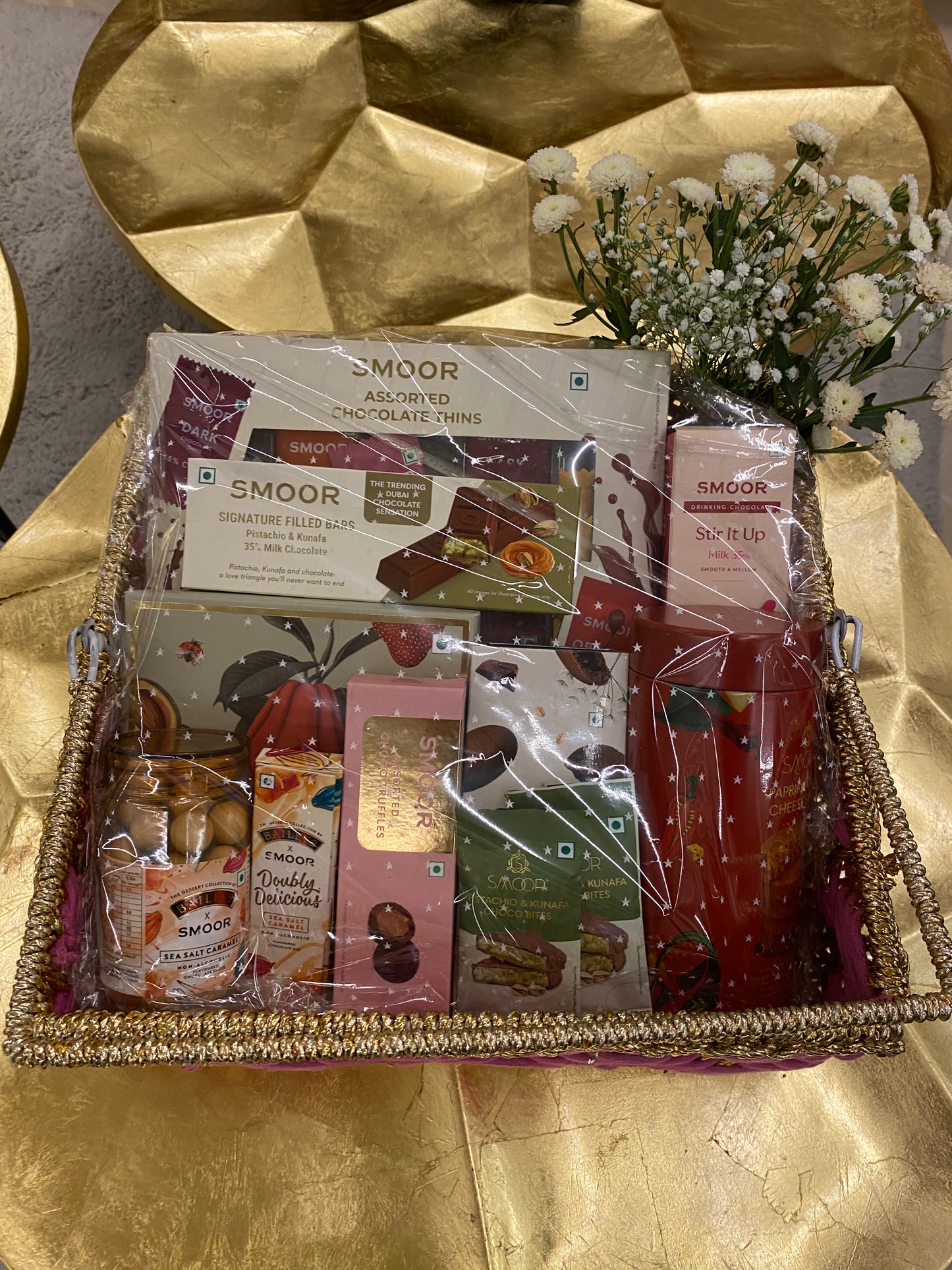 Pink & Gold Celebration Basket