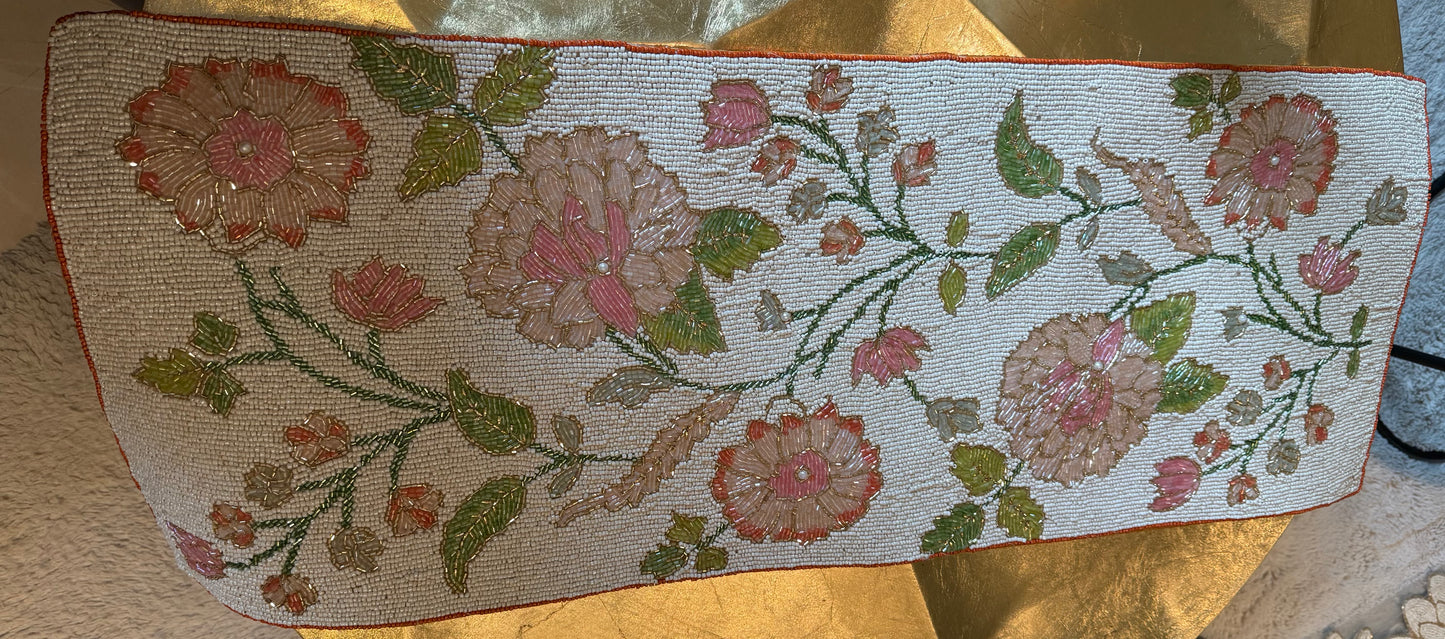 Peach Floral Multi-Colored Table Runner