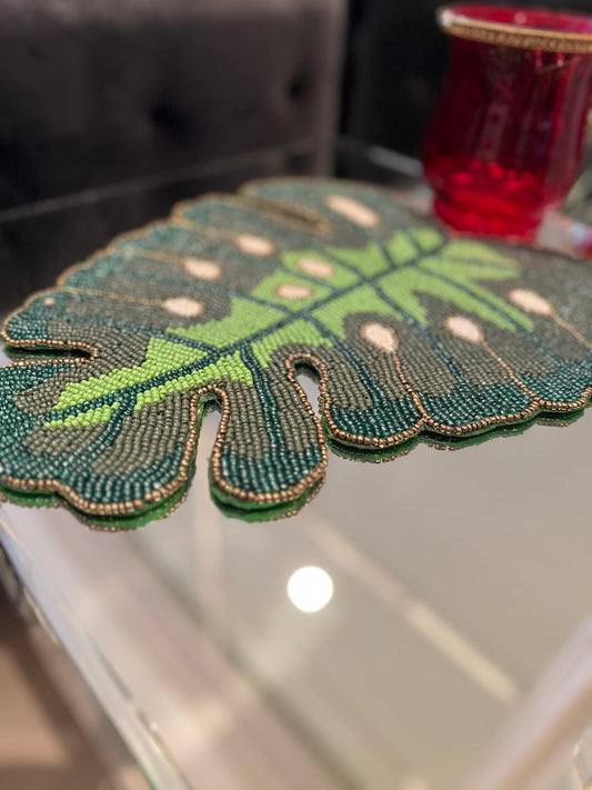 Christmas Green Leaf Placemat