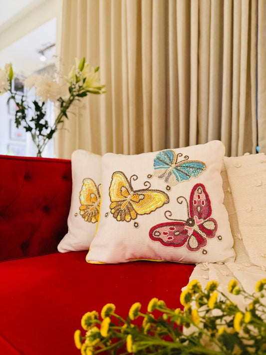 Handmade Butterfly Cushion Cover