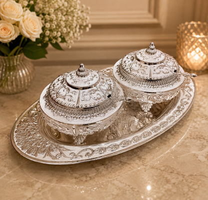 Heritage Mukhwas/Dryfruit Set - White