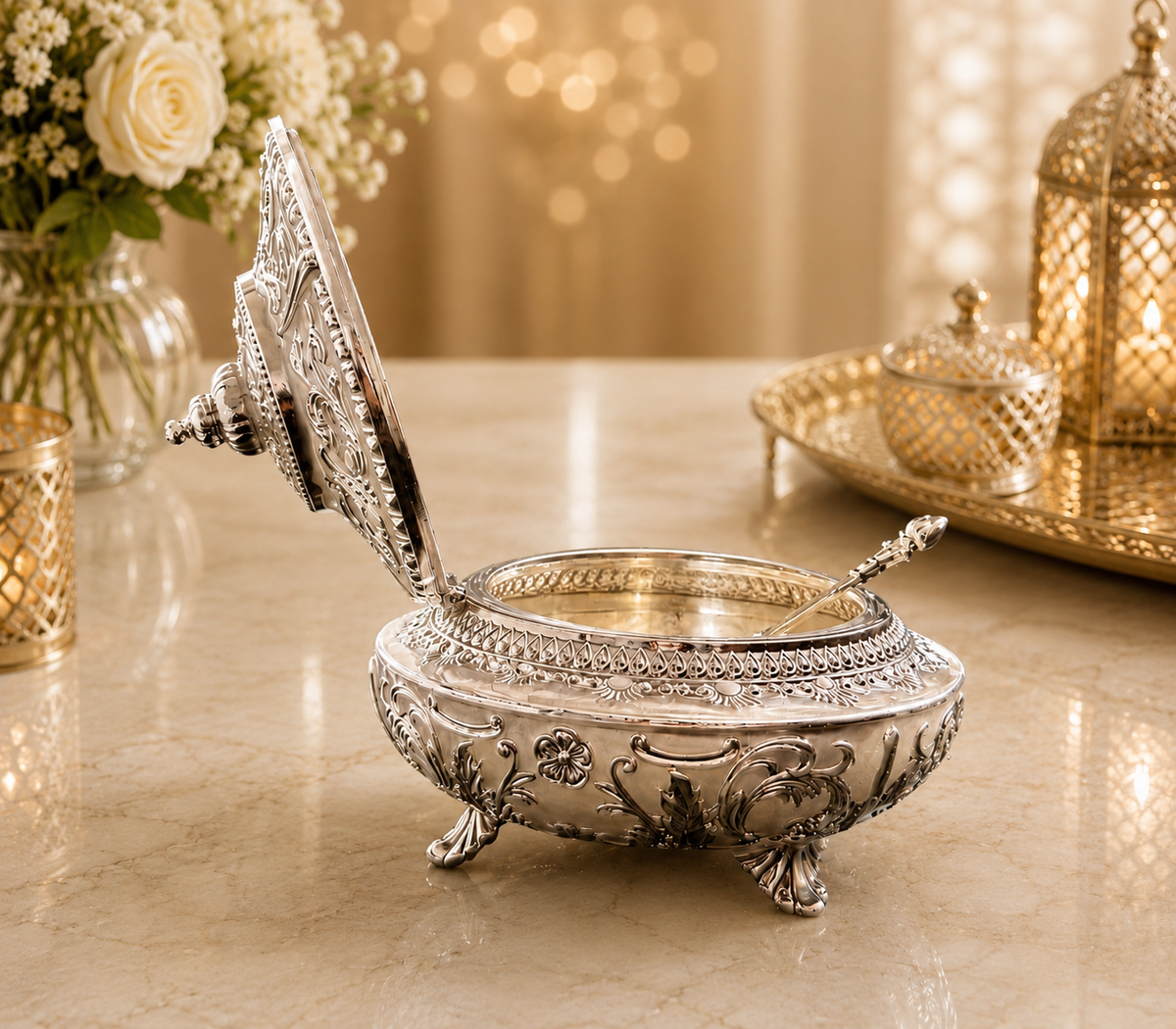 Ivory Mukhwas Box