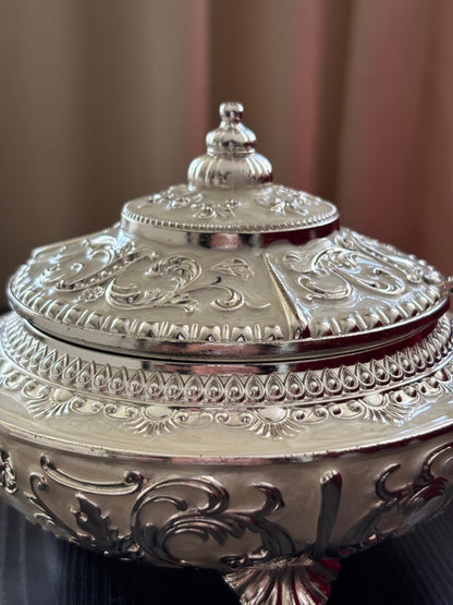 German silver Ivory mukhwas box