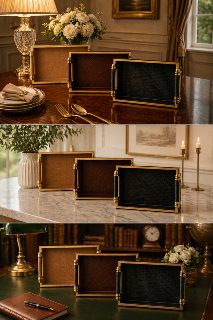 The Signature Leather Tray