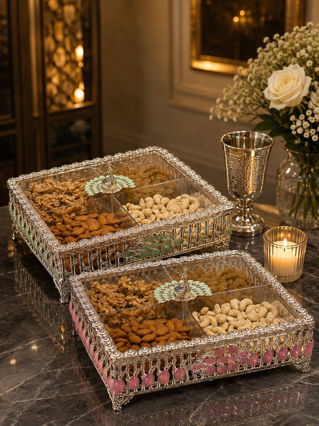 Royal Peacock Dry Fruit Chest
