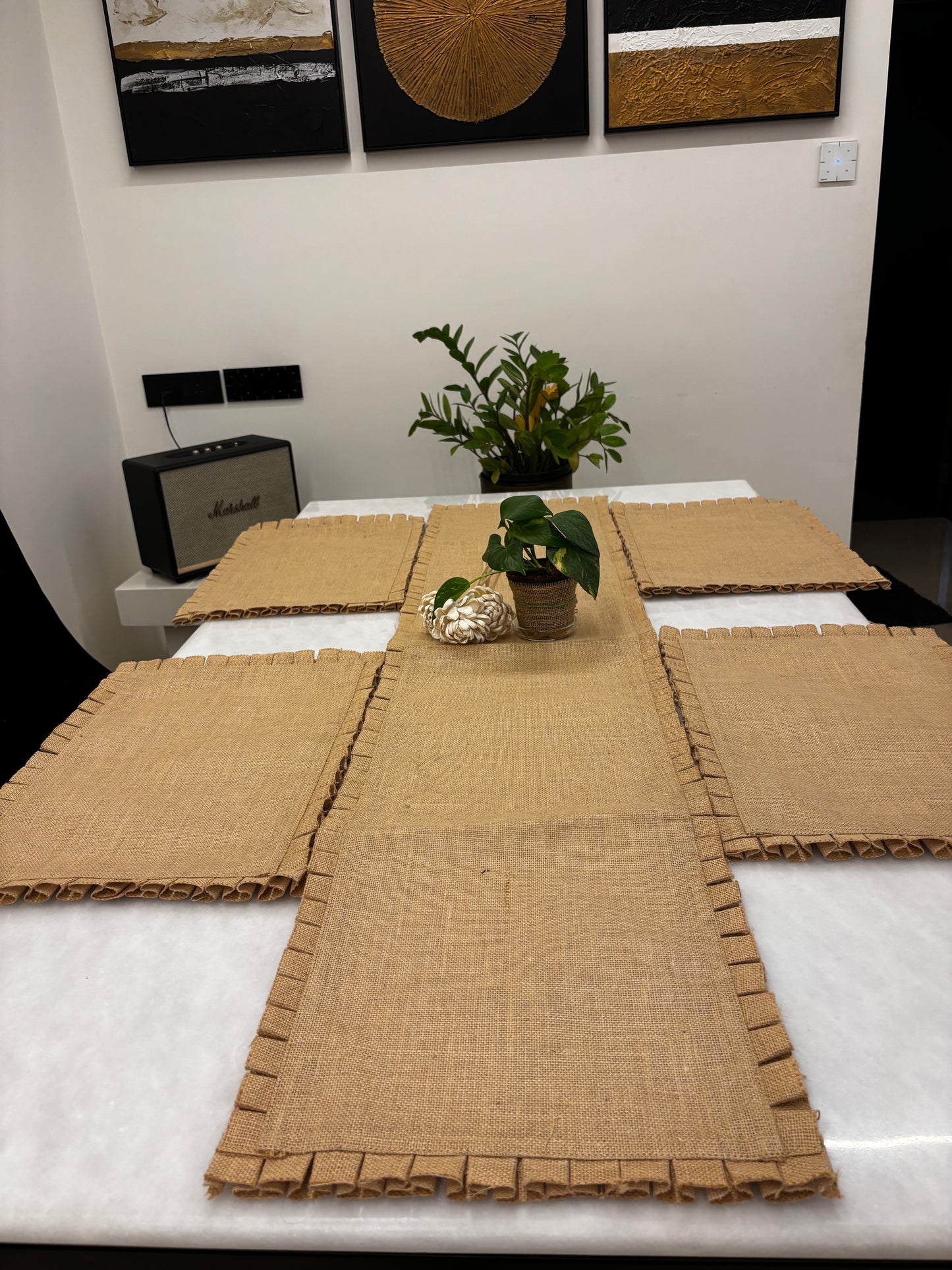Rustic Weave Table Runner & Placemat Set