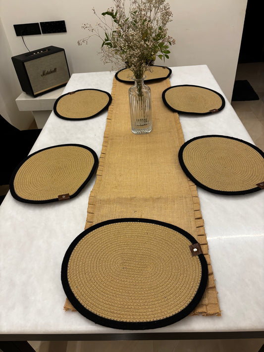 Classic Weave Round Placemat & Basket Set