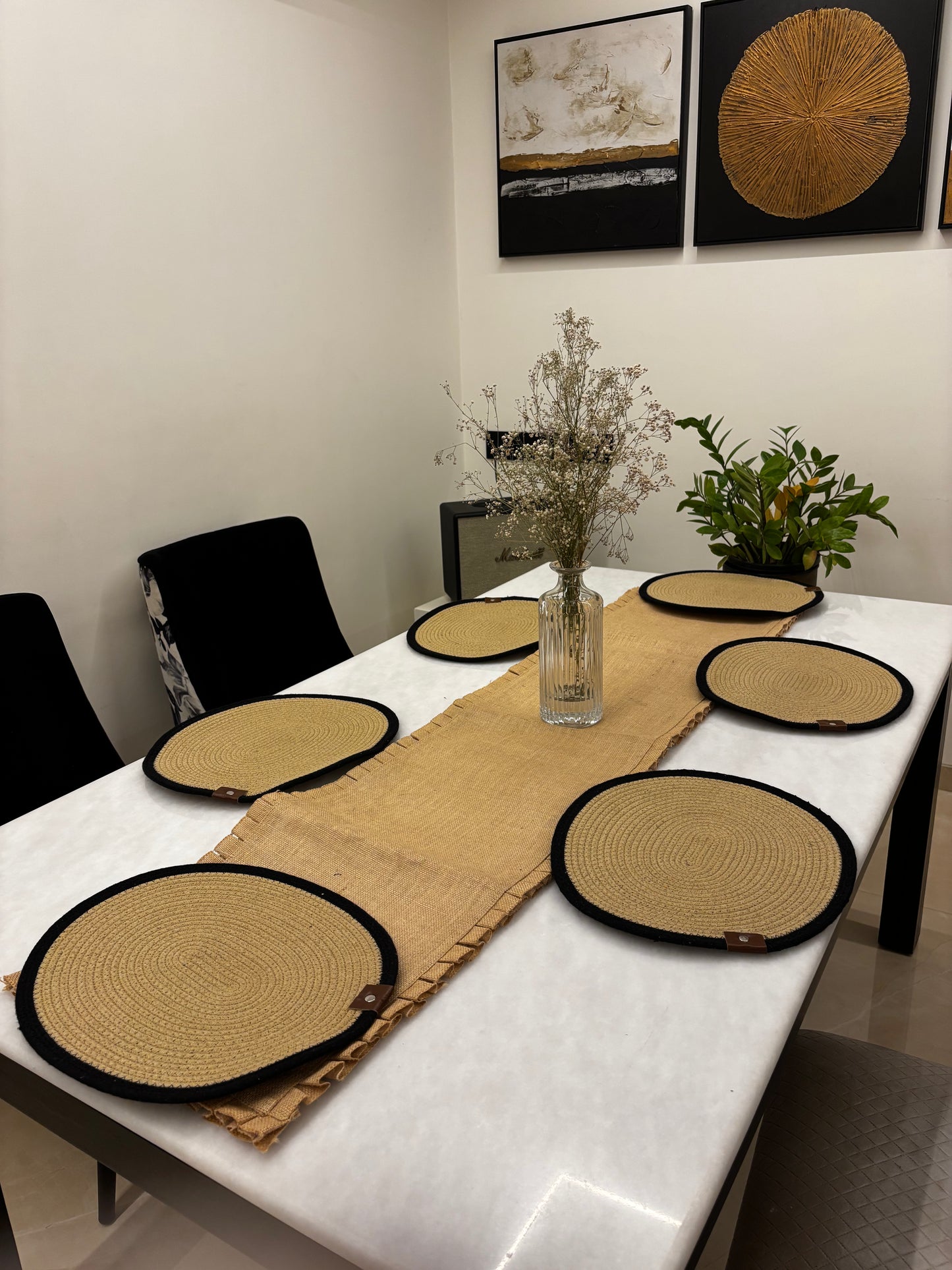 Classic Weave Round Placemat & Basket Set