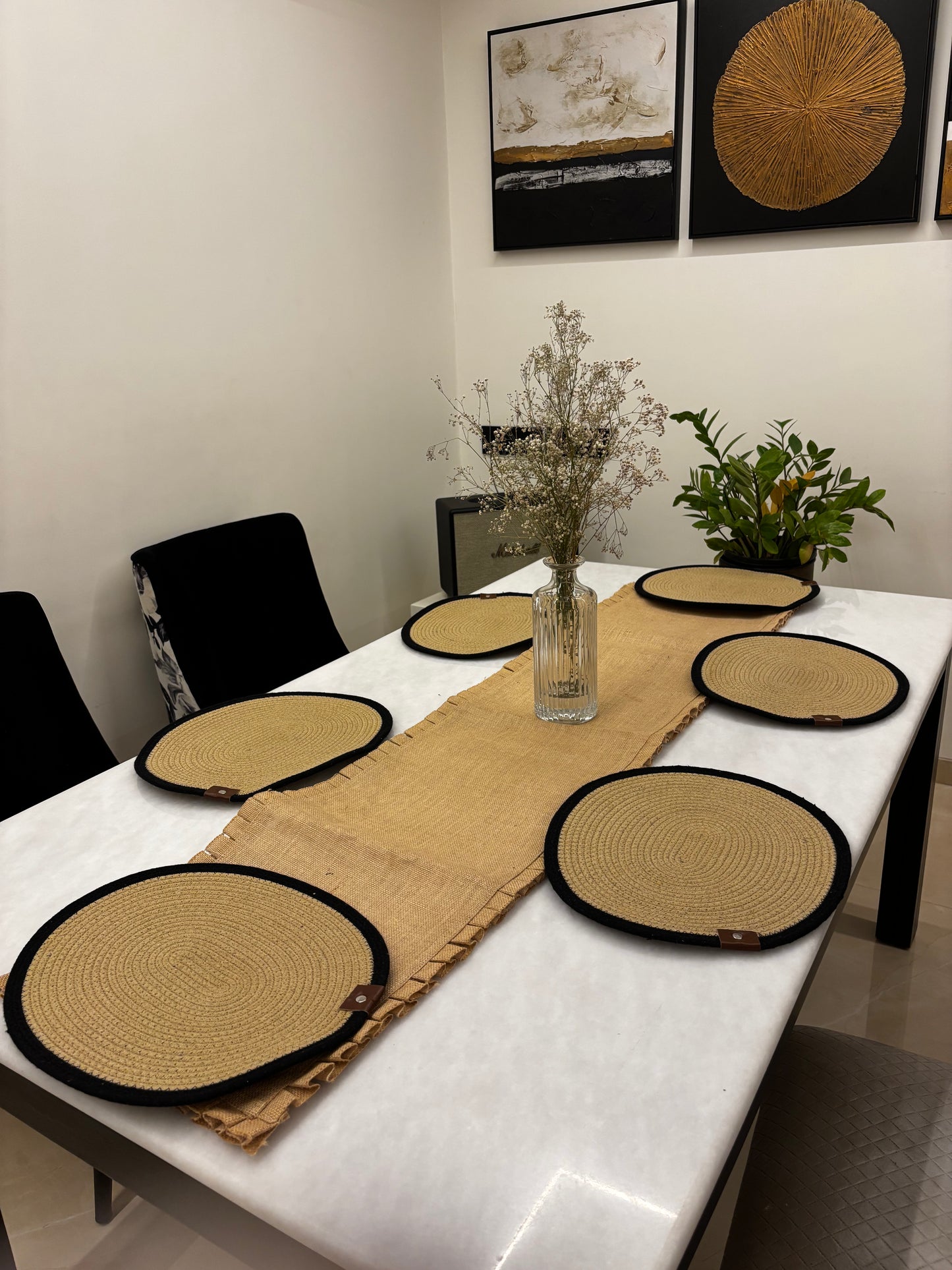 Classic Weave Round Placemat & Basket Set