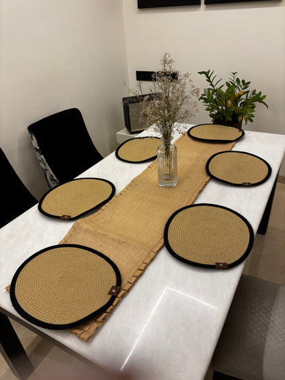 Classic Weave Round Placemat & Basket Set