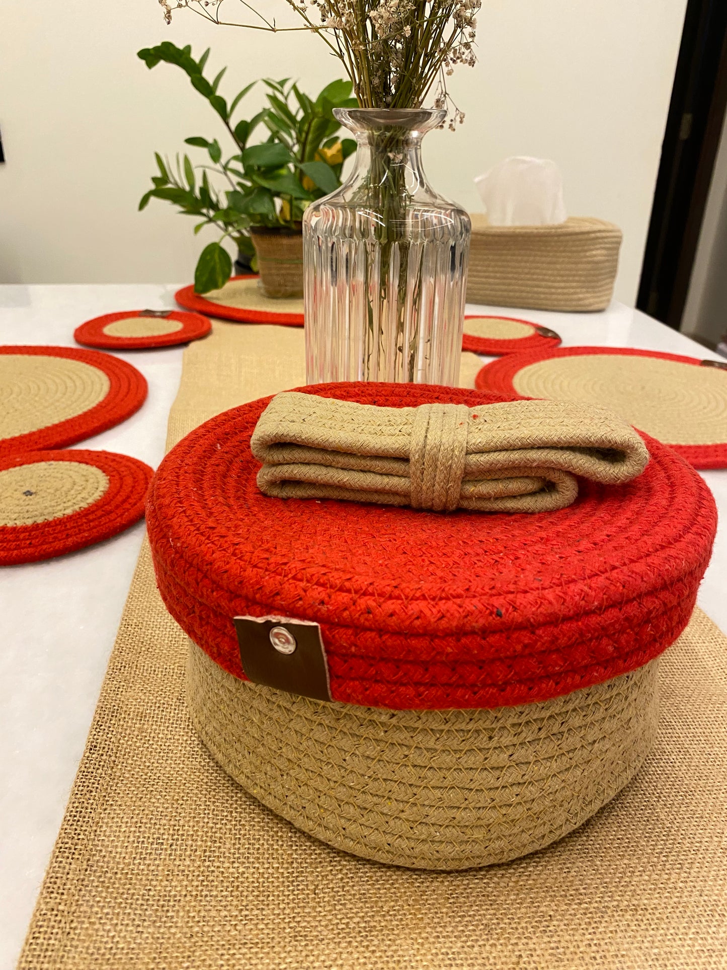 Rustic Weave Dining Table Mat Set
