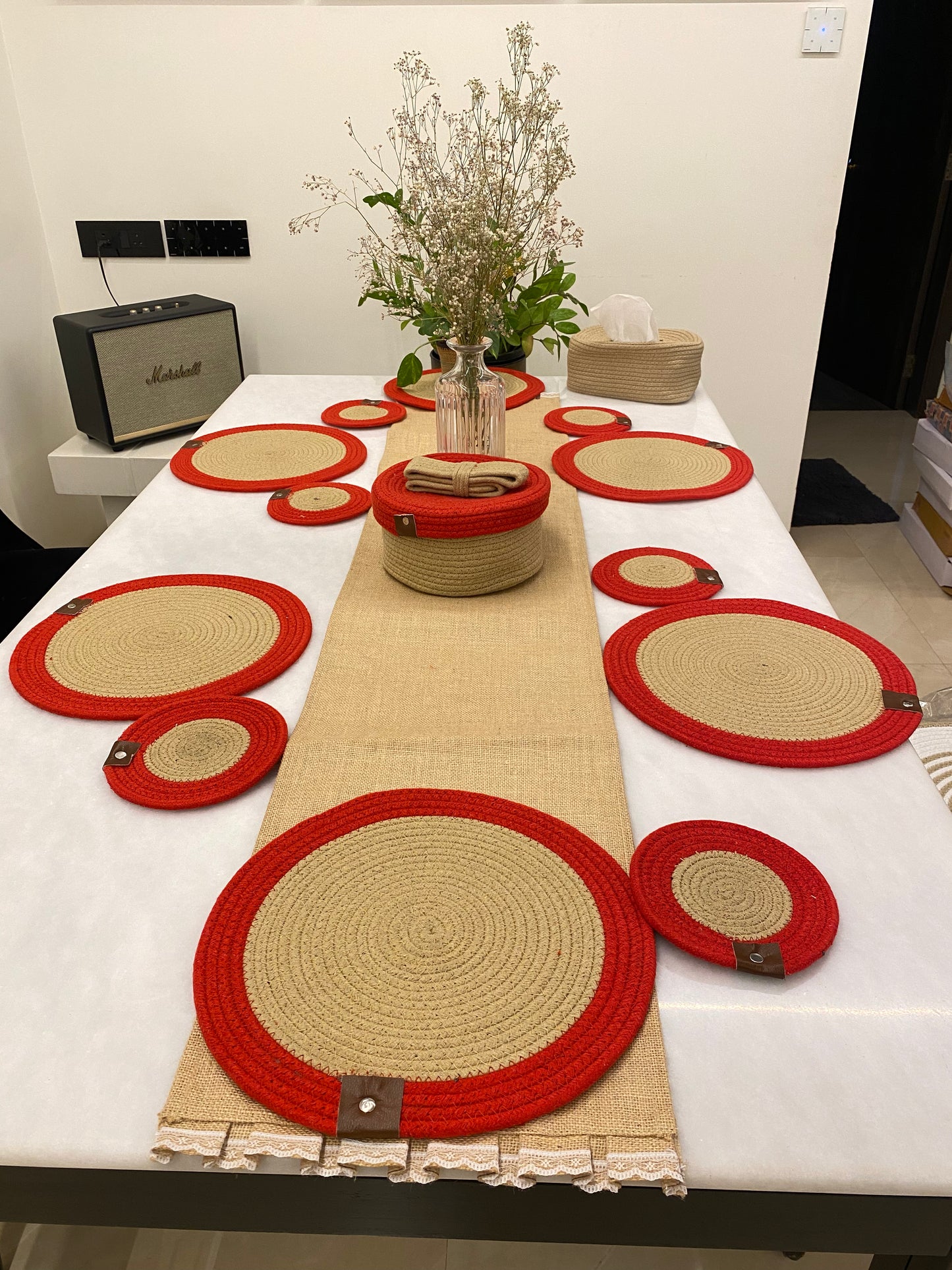 Rustic Weave Dining Table Mat Set