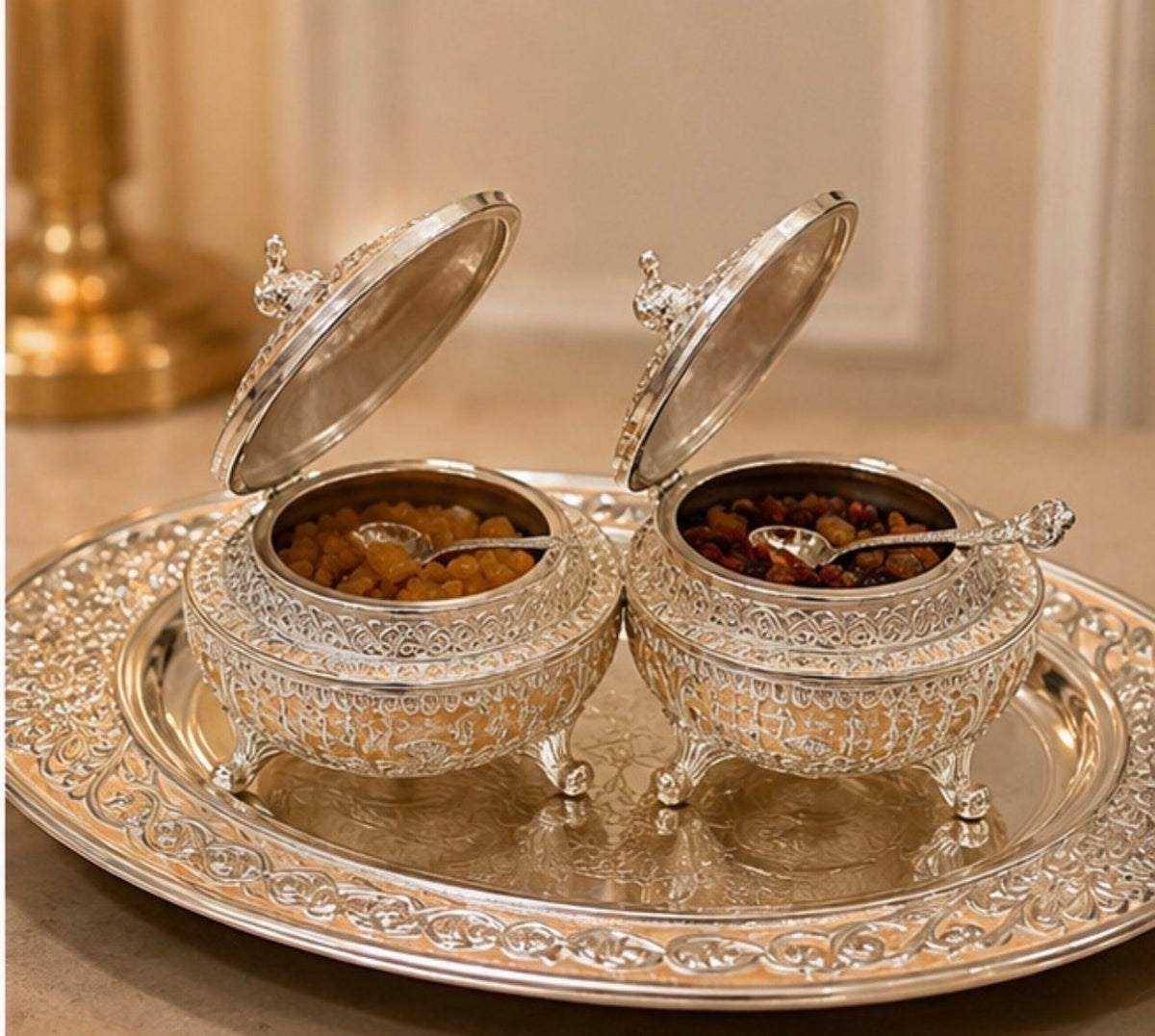 Heritage Mukhwas/Dryfruit Set - Amber