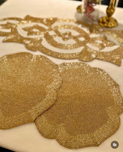 Elegant Golden Table Mat