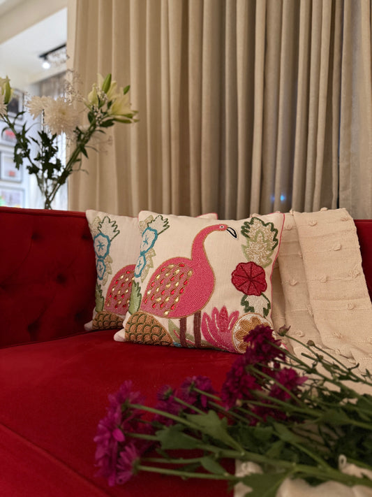 Handmade Swan Cushion Covers