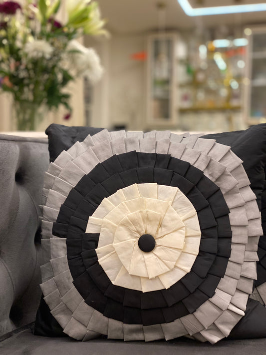 Monochrome Orbit Cushion Cover