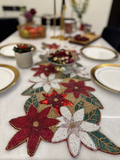 Christmas Floral Table Runner