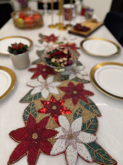 Christmas Floral Table Runner