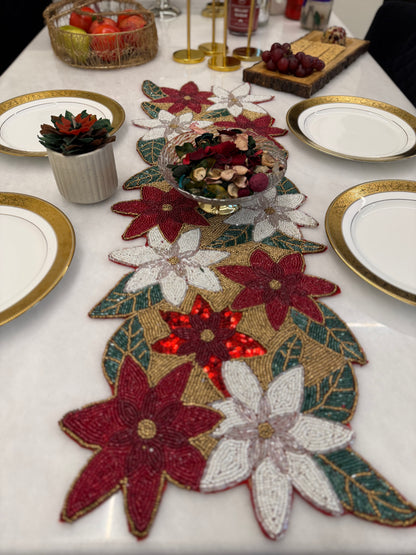 Christmas Floral Table Runner