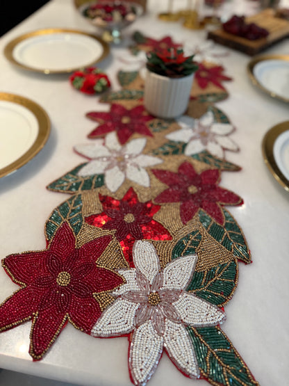 Christmas Floral Table Runner