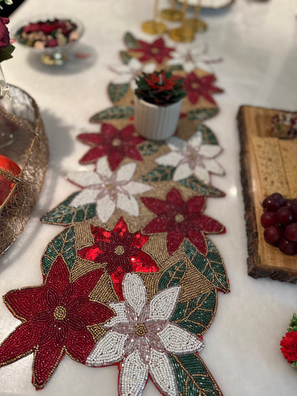 Christmas Floral Table Runner