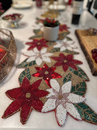 Christmas Floral Table Runner