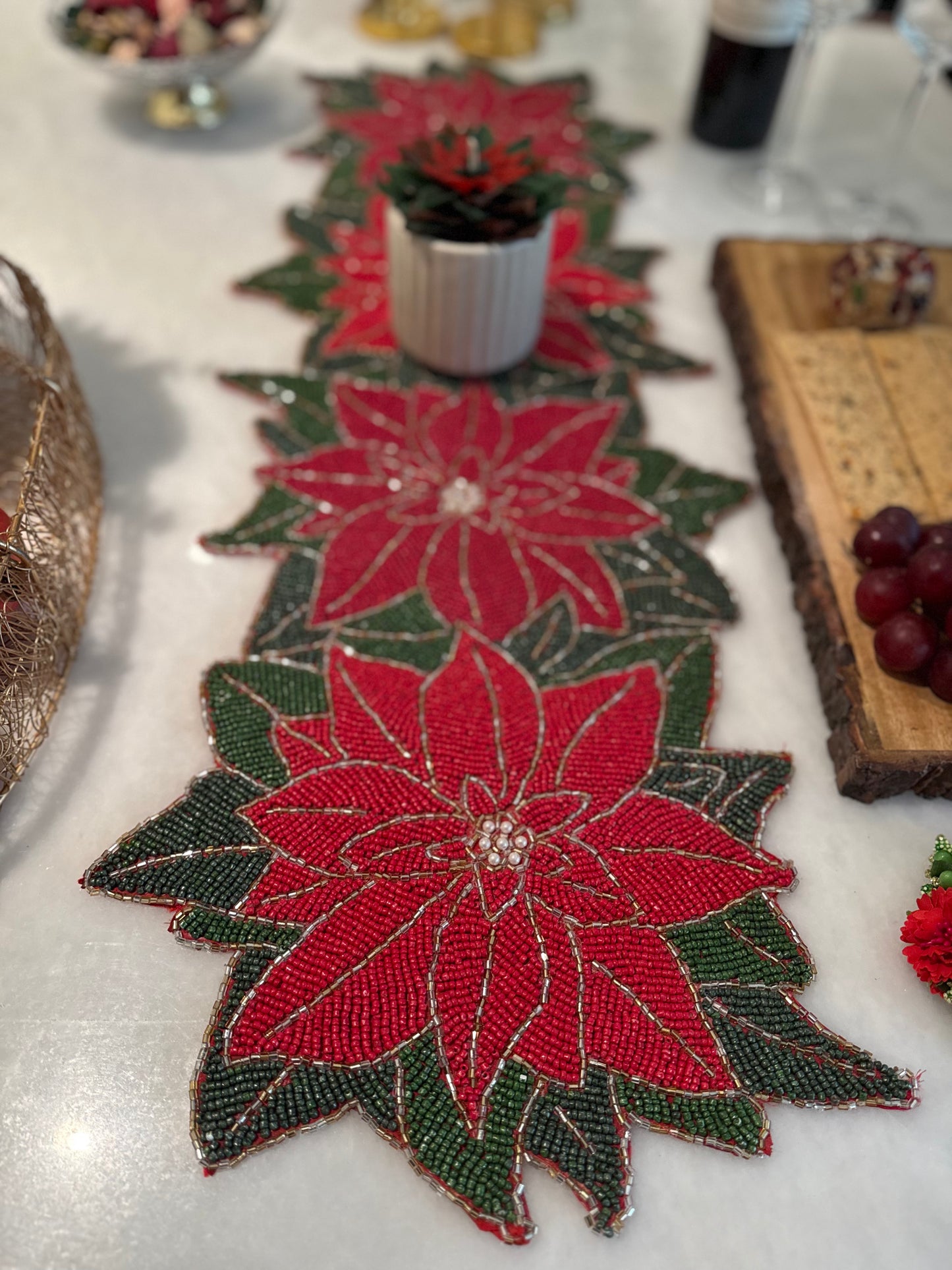 Christmas Floral Table Runner