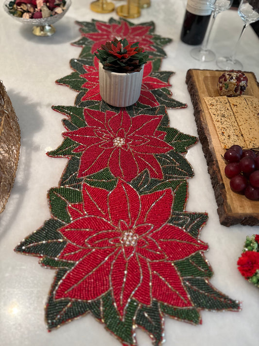 Christmas Floral Table Runner