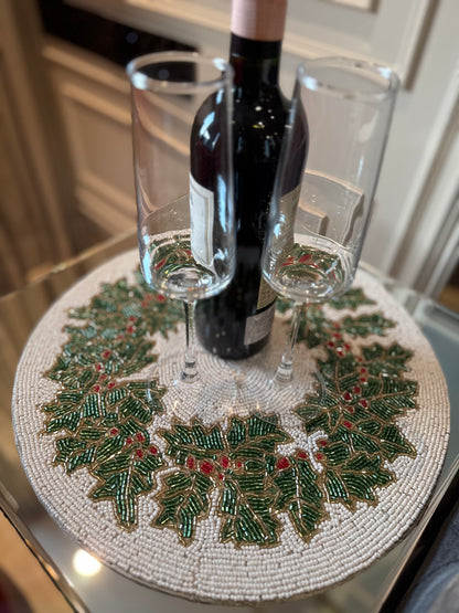Wreath Beaded Table Mat