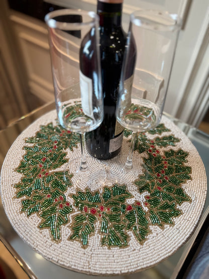Wreath Beaded Table Mat