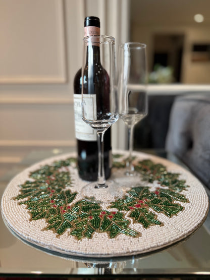 Wreath Beaded Table Mat