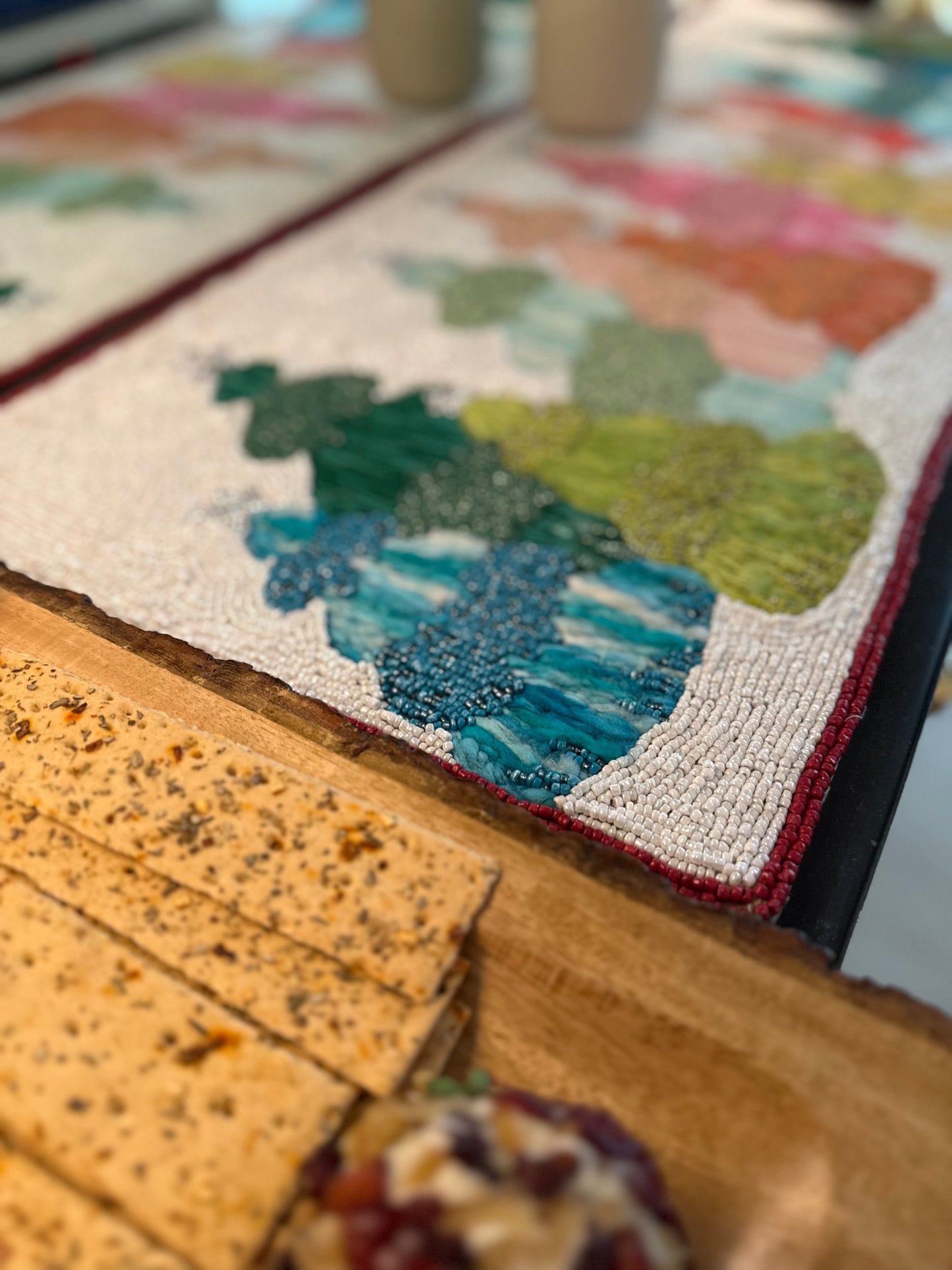 Multicolour Christmas Tree Table Runner