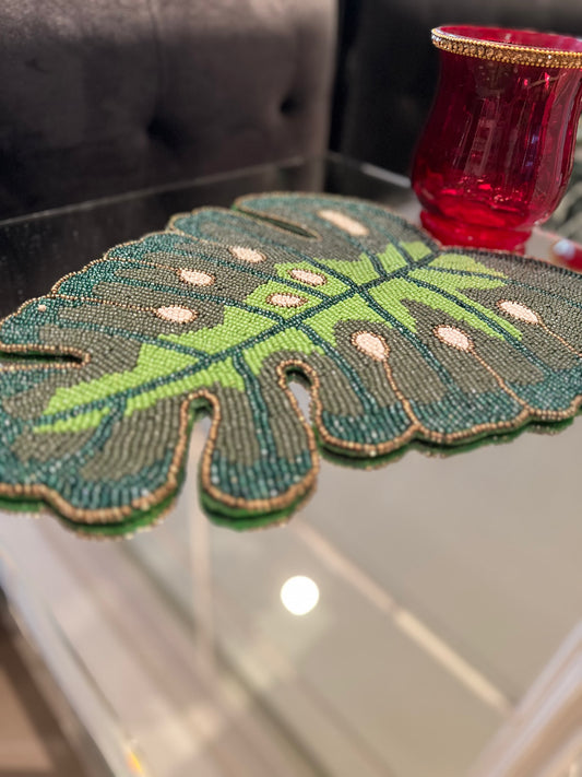 Christmas Green Leaf Placemat