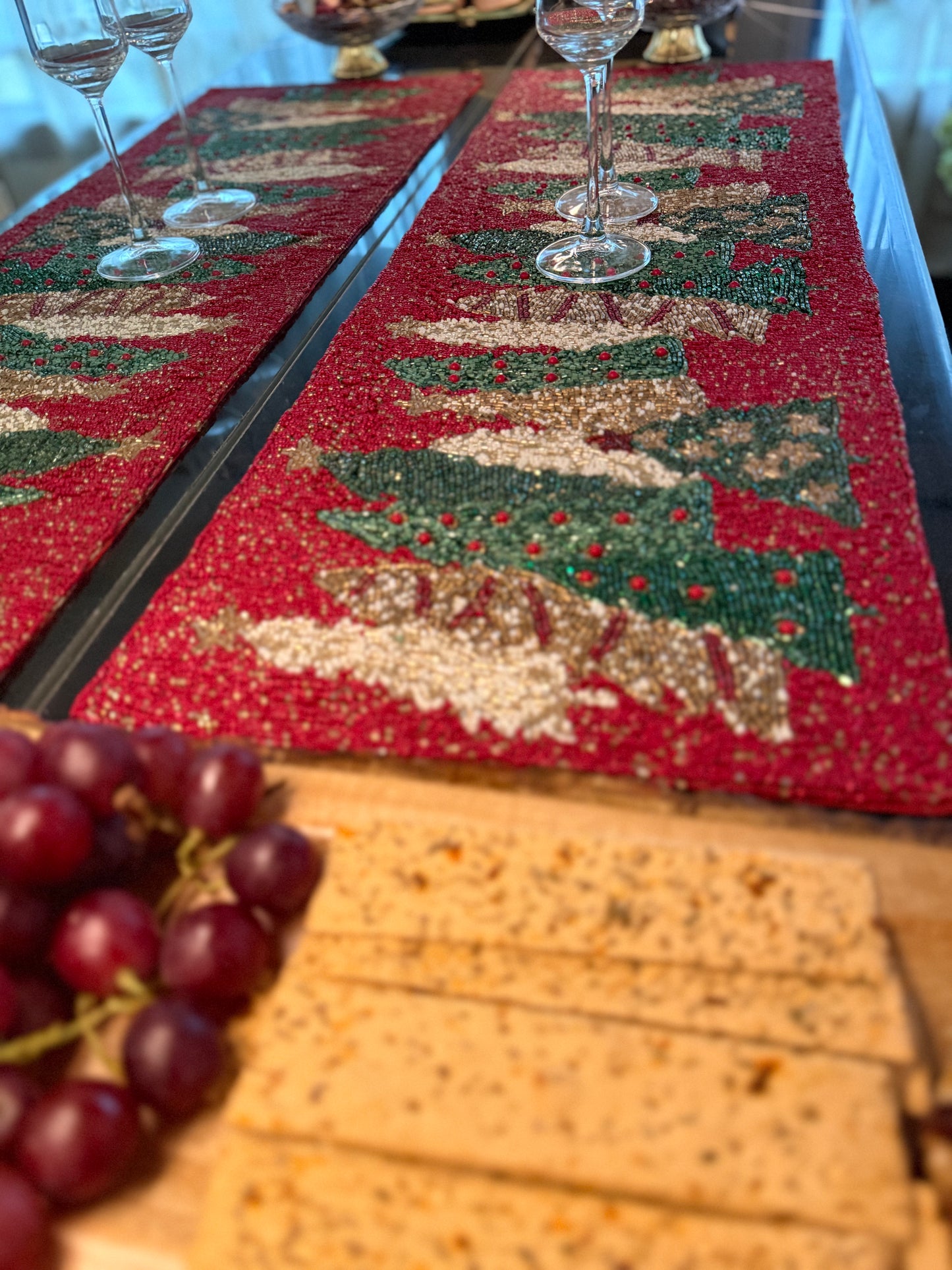 Red Christmas Tree Runner