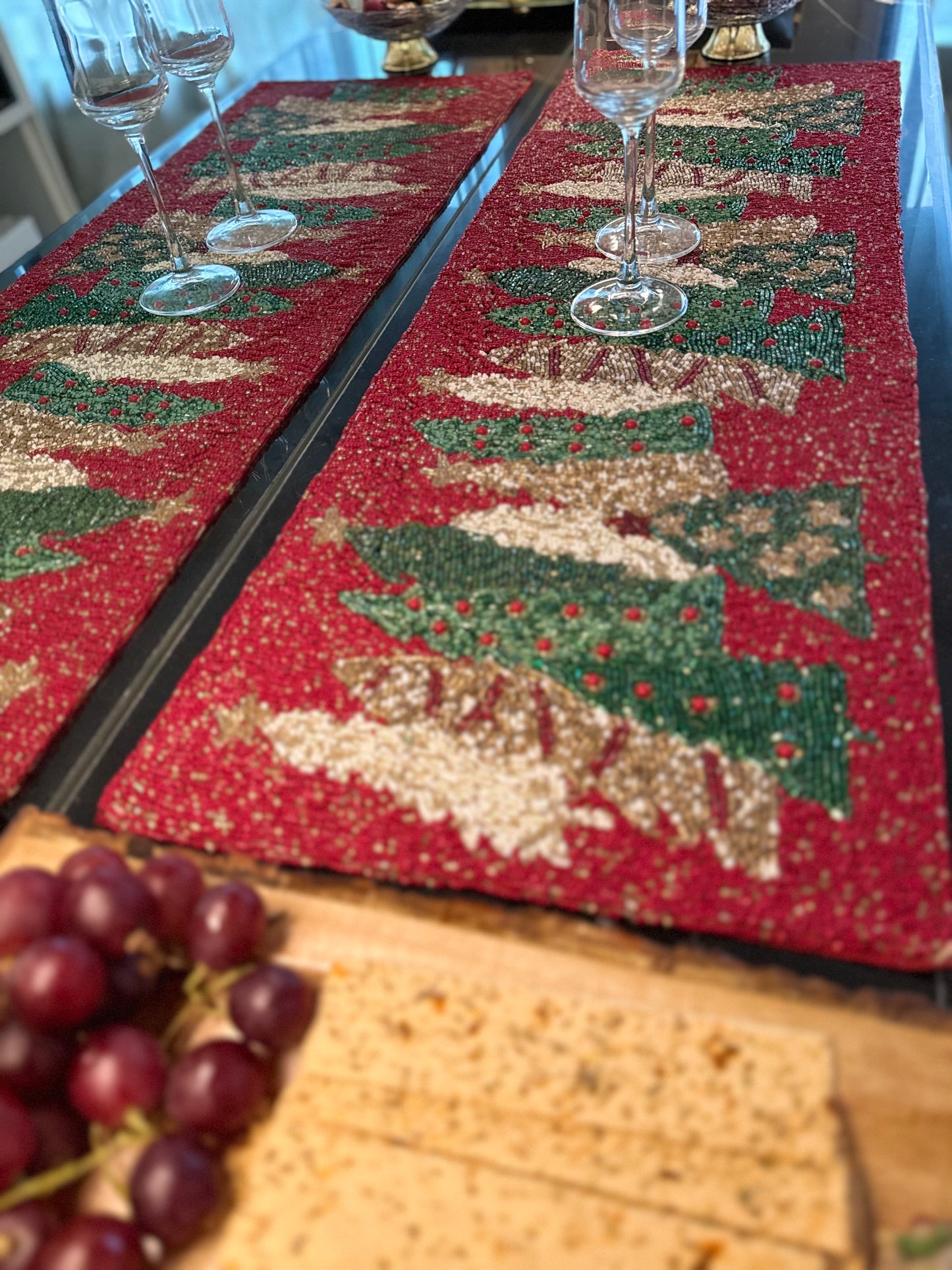 Red Christmas Tree Runner