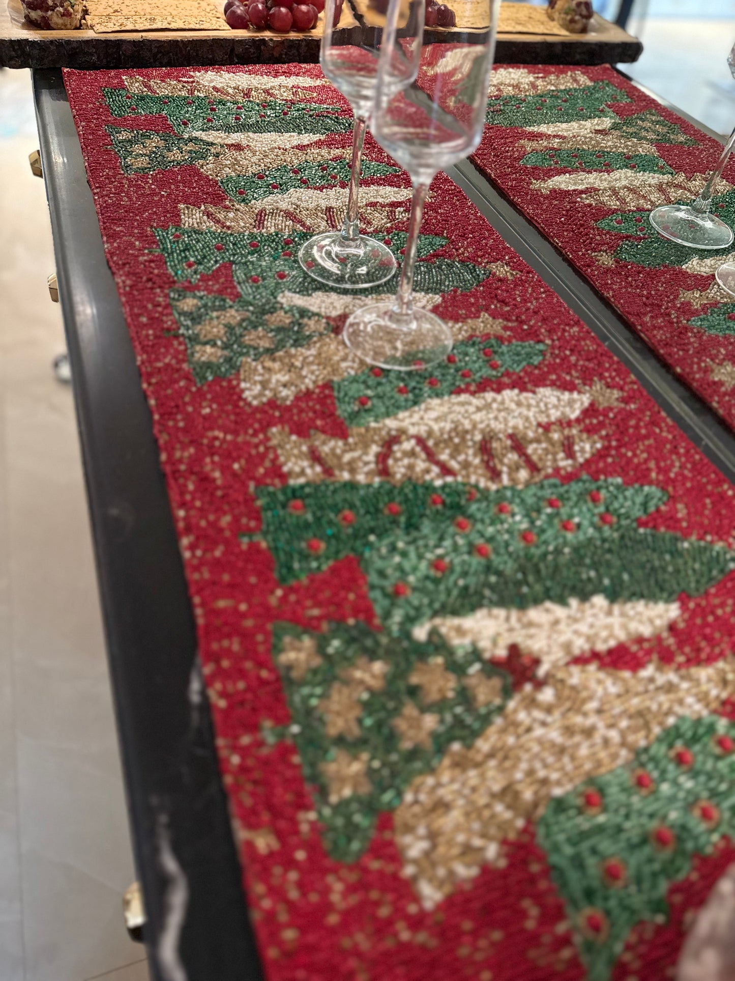Red Christmas Tree Runner