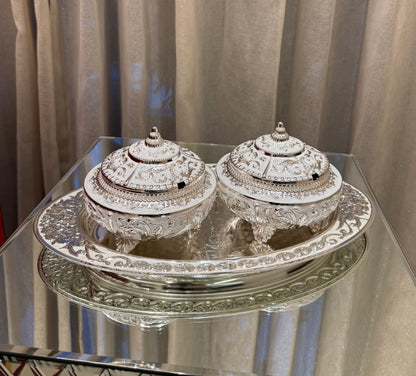 Heritage Mukhwas/Dryfruit Set - White