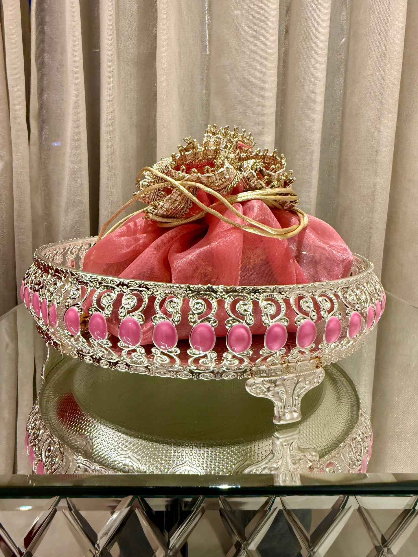 Pink Royal Shagun Tray