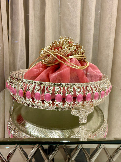 Pink Royal Shagun Tray