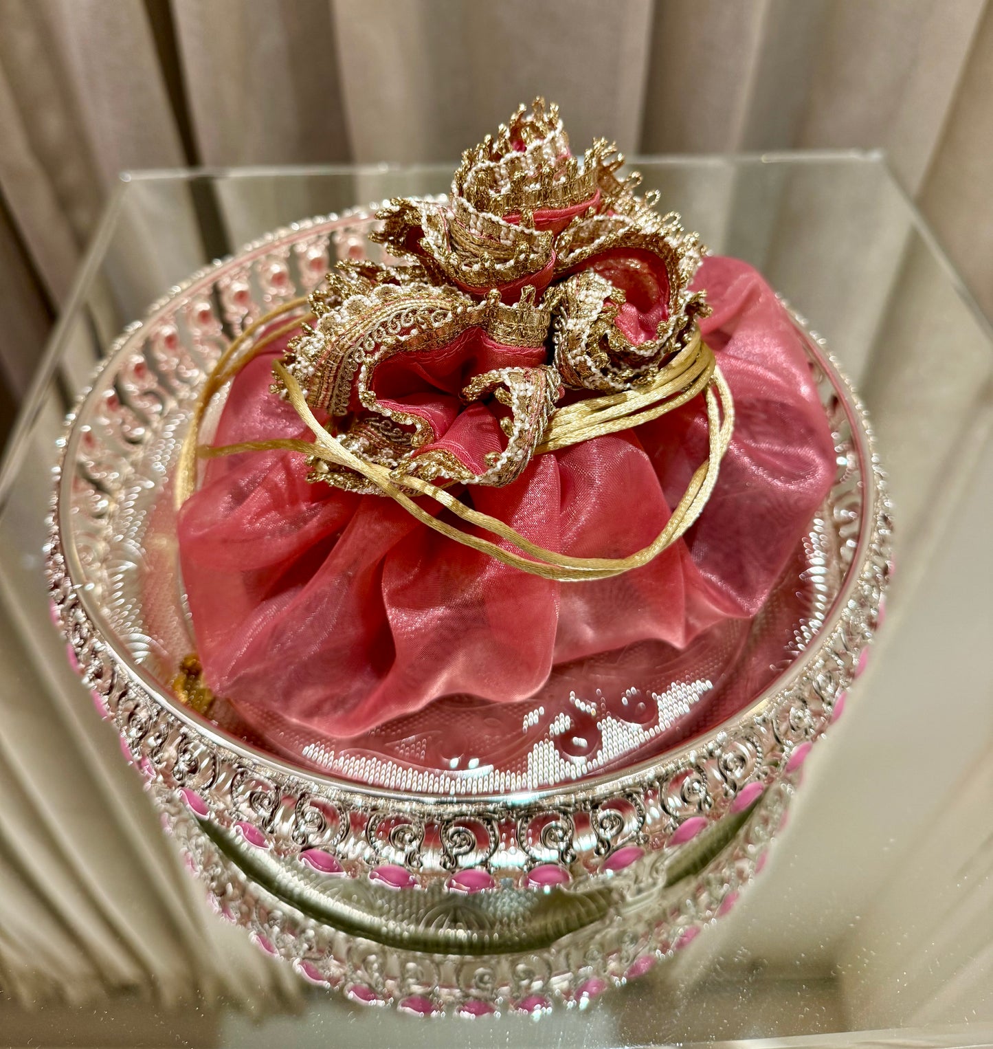 Pink Royal Shagun Tray