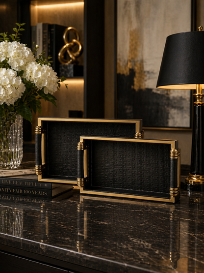 The Signature Leather Tray