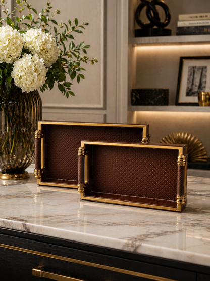 The Signature Leather Tray