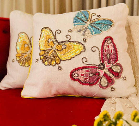 Handmade Butterfly Cushion Cover