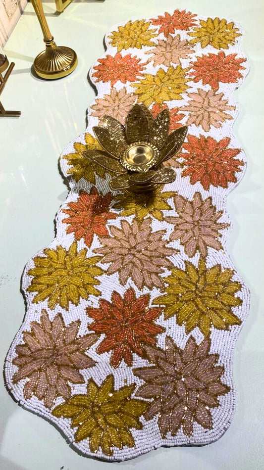 Colorful Autumn Leaves Table Runner