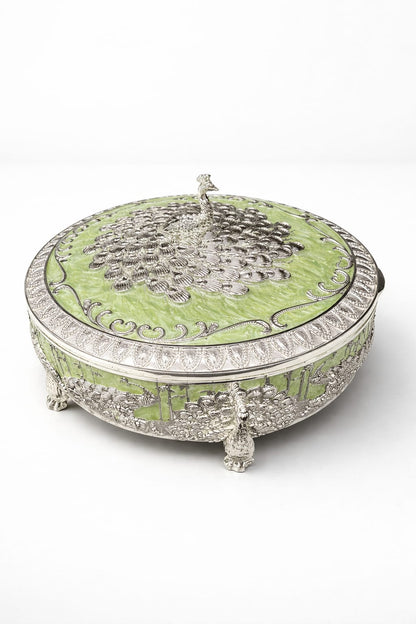 German silver Ivory mukhwas box