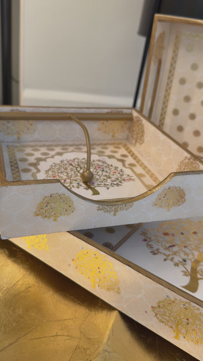 Tree of Life Heritage Tray Set of 4