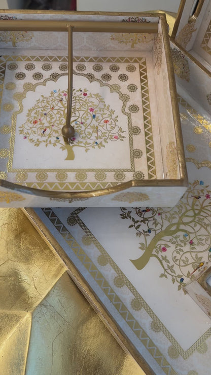 Tree of Life Heritage Tray Set of 4