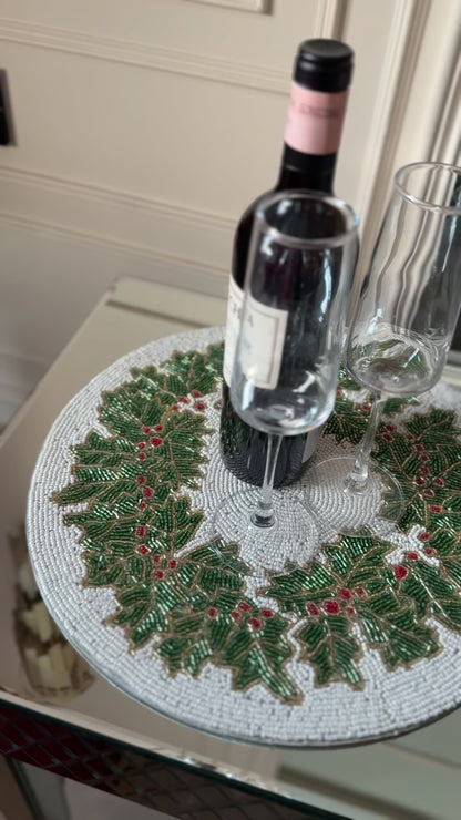Wreath Beaded Table Mat